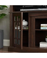 Modern 65" Tv Stand with Open/Closed Storage, Espresso
