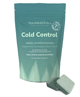 PurelifeBiotics Cold Control: Unleash the Power of Peppermint & Eucalyptus for Clear Airways & Cold Relief |14 Standard Tablets | 20 Minute Showers