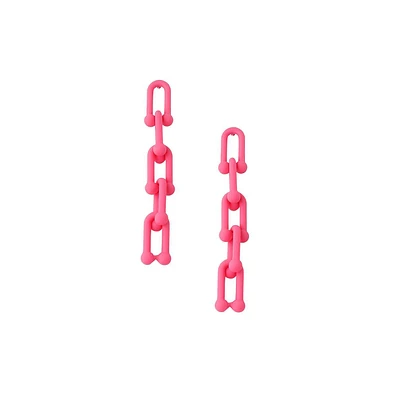 Sohi Women's Chainlink Drop Earrings