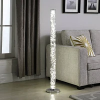 Streamdale Furniture 49" Exposed Rope Led Minari Clear Column Floor Lamp