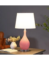 Streamdale Furniture 28" Pink Telli Pebble Mid-Century Resin Table Lamp