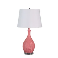 Streamdale Furniture 28" Pink Telli Pebble Mid-Century Resin Table Lamp