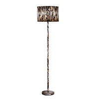 Streamdale Furniture 59" Faux Suede Tiger Print Floor Lamp