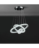 Streamdale Furniture Adjustable Eira Small Crystal Led Chandelier