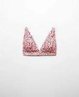 Mango Women's Floral Triangle Bikini