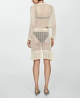 Mango Women's Opening Detail Crochet Skirt