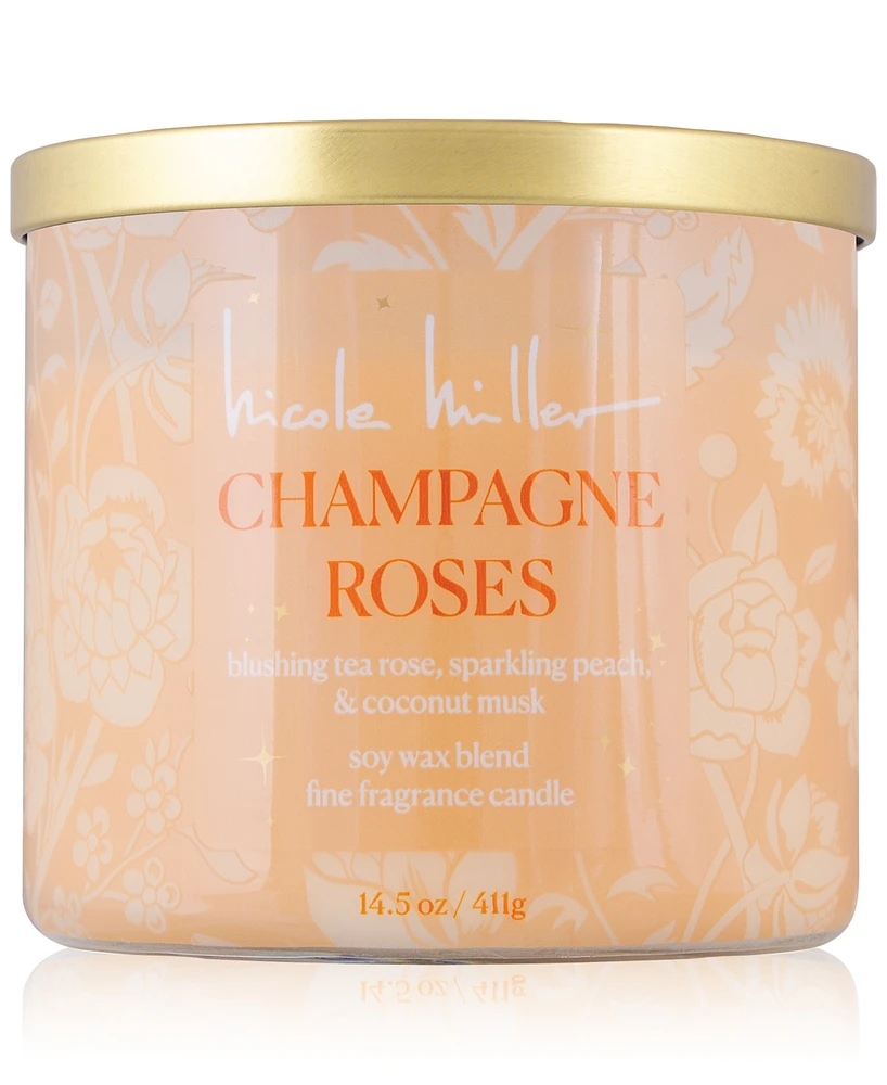 Nicole Miller Champagne & Roses Candle, 14.5 oz.