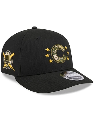 New Era Men's Black Chicago Cubs 2024 Armed Forces Day Low Profile 9FIFTY Snapback Hat