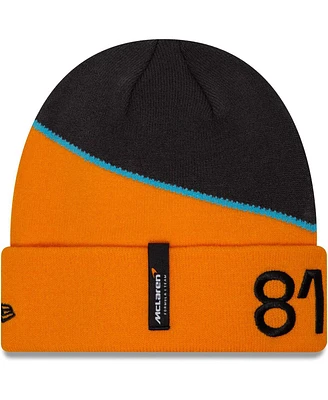 New Era Men's Oscar Piastri Orange McLaren F1 Team Driver Cuffed Knit Hat
