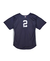 Mitchell & Ness Men's Derek Jeter Navy New York Yankees Cooperstown Collection Batting Practice Jersey