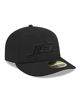 New Era Men's Black New York Jets Black on Black Low Profile 59FIFTY Fitted Hat