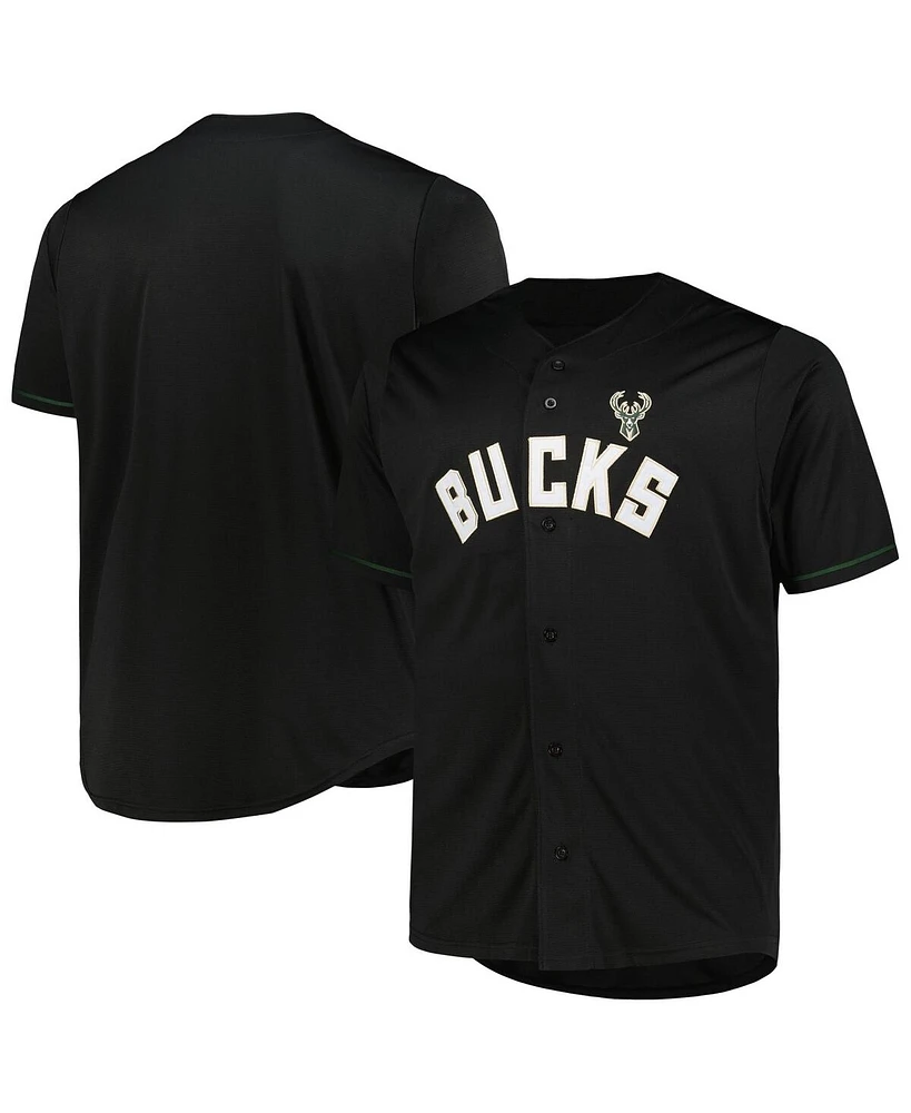 Profile Men's Black Milwaukee Bucks Big Tall Pop Jersey