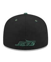 New Era Men's Black/Green York Jets Flipside 2Tone 59FIFTY Fitted Hat