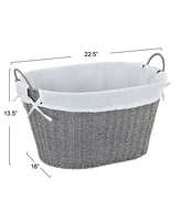 Household Essentials Woven Laundry Basket with Handles and Liner