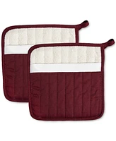 Ritz 2-Pc. Cotton Quilted Pocket Pot Holder Mitt Set