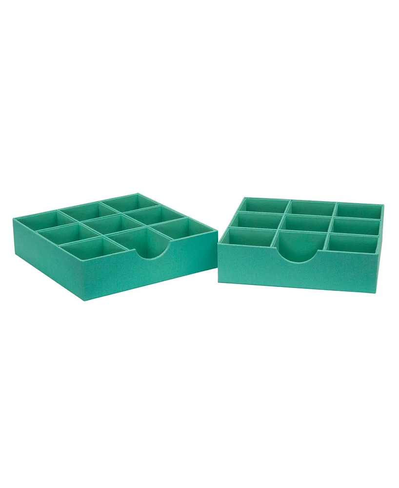 Household Essentials 9-Compartment Drawer Organizers Pack of 2