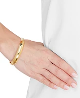 Polished Tube Hinge Bangle Bracelet in 18K Gold-Plated Sterling Silver