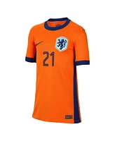 Nike Youth Frenkie de Jong Orange Netherlands National Team 2024 Home Replica Jersey