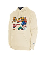 New Era Men's Cream Atlanta Braves Big League Chew Pullover Hoodie