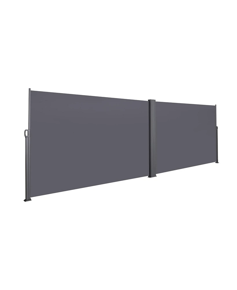 Streamdale Furniture 276" X 71"Retractable Side Awning, Waterproof & Uv-Resistant, Privacy Screen