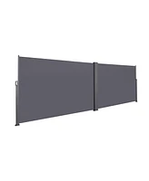 Simplie Fun 276" X 71"Retractable Side Awning, Waterproof & Uv-Resistant, Privacy Screen