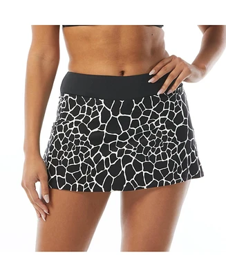 Beach House Sport Women's Emma Pull On Swim Skort With Giraffe Print