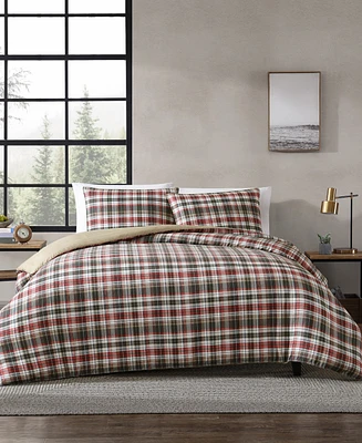 Eddie Bauer Astoria Plaid Microsuede Piece Duvet Cover Set