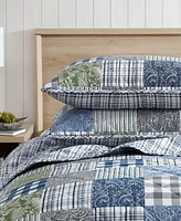 Eddie Bauer Cozy Plaid Patchwork Reversible Piece Quilt Set