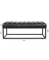 Streamdale Furniture Metal Base Upholstered Bench For Bedroom For Entryway