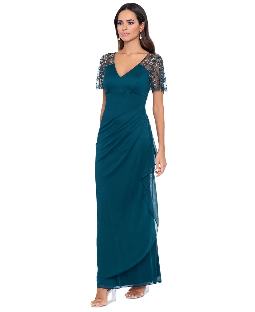 Xscape Petite Embellished Chiffon Gown