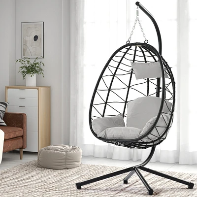 Egg Chair with Stand for Indoor and Outdoor Use