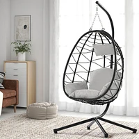 Egg Chair with Stand for Indoor and Outdoor Use
