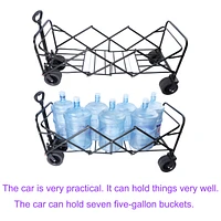 Foldable Xl Beach Cart in Black & Orange