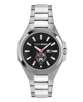 Plein Sport Men's Tigermaster Three Hand Date Quartz Silver Stainless Steel 47MM