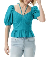 Jessica Simpson Women's Ami Cotton Sweetheart Halter-Tie Top