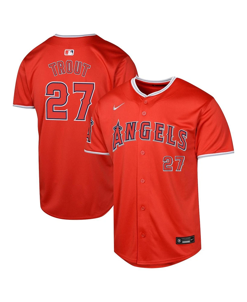 Nike Big Boys and Girls Mike Trout Red Los Angeles Angels Alternate Limited Player Jersey