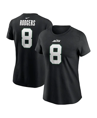 Nike Women's Aaron Rodgers Black New York Jets Name Number T-Shirt