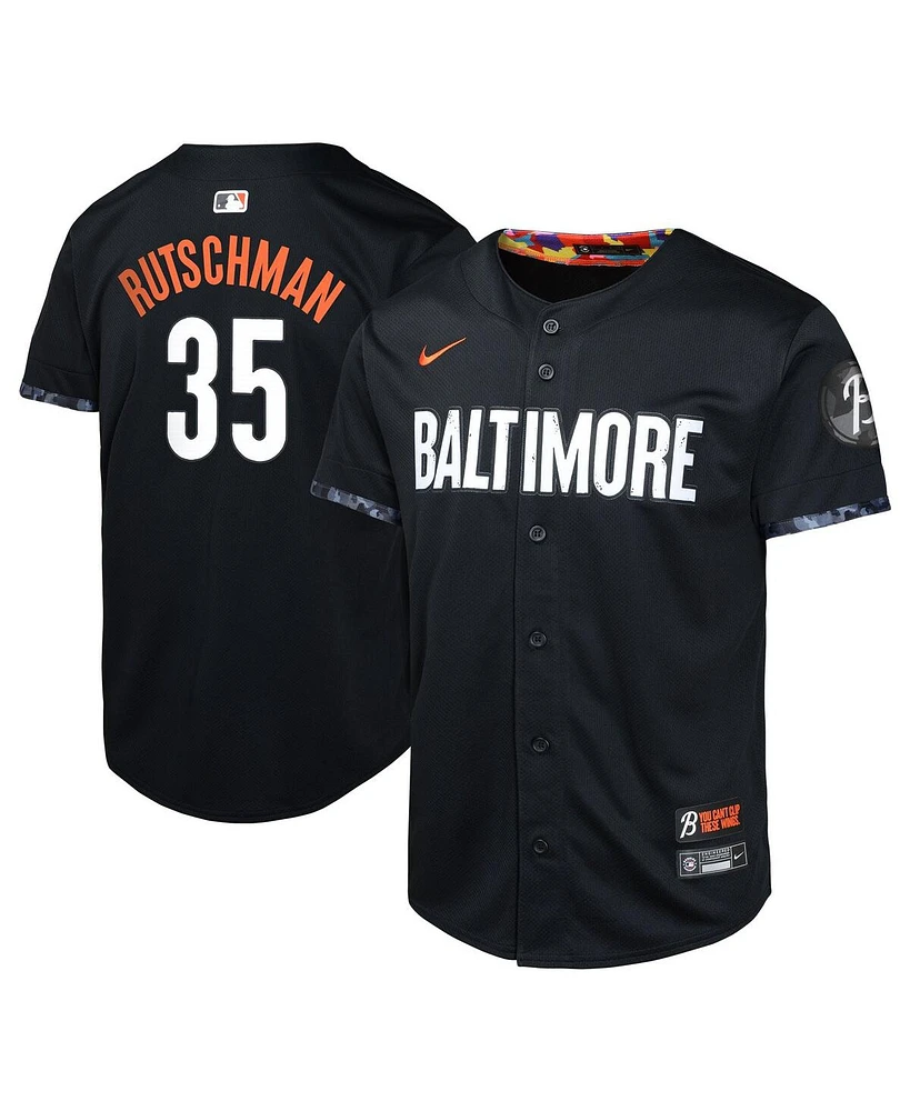 Nike Big Boys and Girls Adley Rutschman Black Baltimore Orioles City Connect Limited Player Jersey