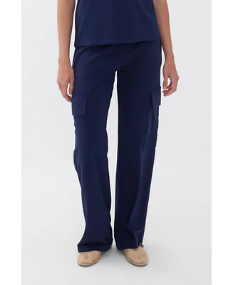 Nocturne Women's Cargo Pants with Elastic Waistband