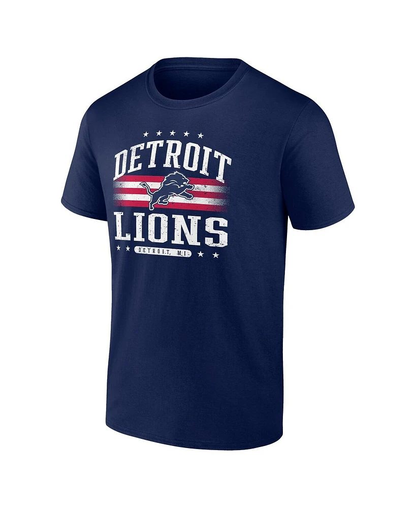 Fanatics Men's Navy Detroit Lions Americana T-Shirt