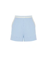 Nocturne Women's High Waisted Striped Mini Shorts