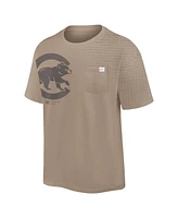 Nike Men's Khaki Chicago Cubs Statement Max90 Pocket T-Shirt