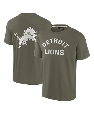 Fanatics Signature Men's and Women's Olive Detroit Lions Elements Super Soft Short Sleeve T-Shirt