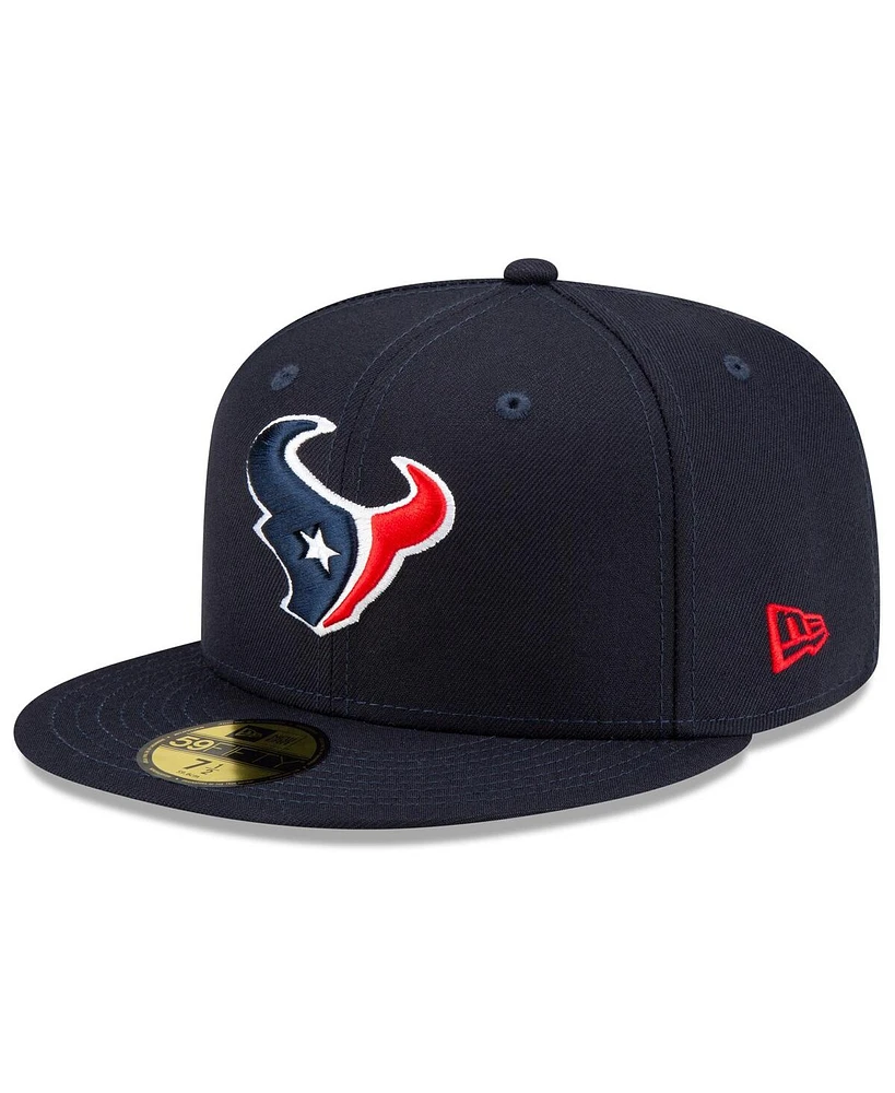 New Era Men's Navy Houston Texans Basic 59FIFTY Fitted Hat