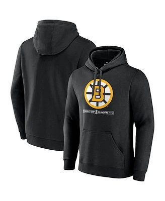 Fanatics Men's Black Boston Bruins 2024 Stanley Cup Playoffs Breakout Pullover Hoodie