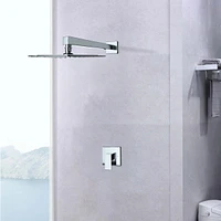 Wall Mounted Shower Faucet In Chrome Plated (Valve Included)