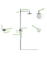 Streamdale Furniture Wall Mounted Shower Faucet In Chrome(Valve Included)