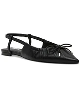 Steve Madden Women's Laylah Pointed-Toe Pleated Slingback Flats