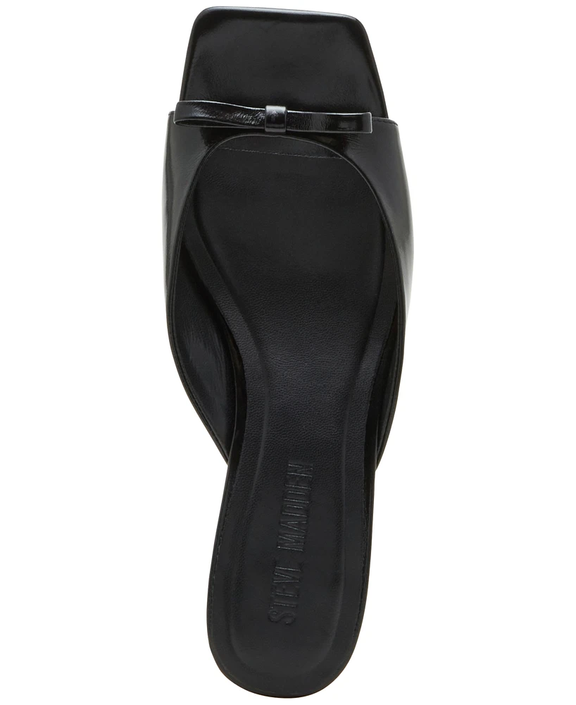 Steve Madden Women's Meme Bow Detailed Kitten-Heel Sandals