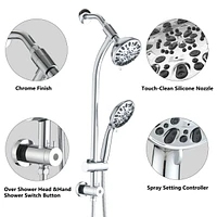 Streamdale Furniture Stainless Steel Dual Shower Head Set